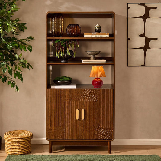 DUS-CC2-06947 Grade-B Dusk Marnie Bookshelf - Walnut RRP £229.00