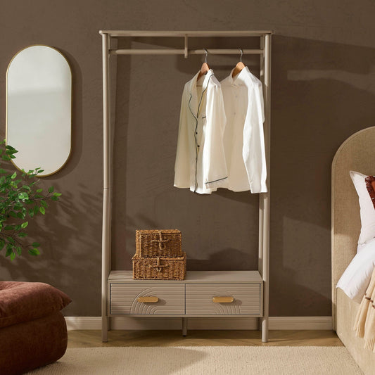 DUS-CC2-05015 Grade-BER Dusk Marnie Clothes Rail - Taupe RRP £99.00