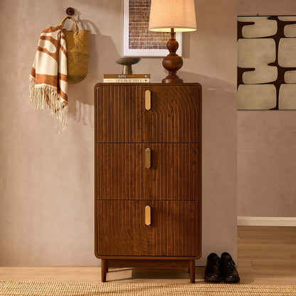 DUS-CC2-06648 Grade-B Dusk Marnie Walnut Shoe Storage Unit RRP £189.00