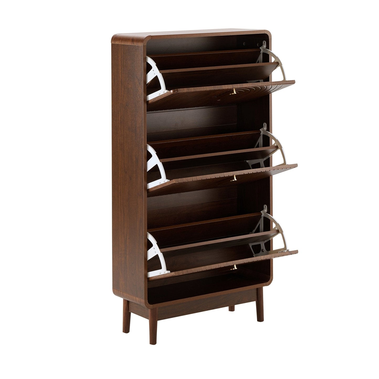 DUS-CC2-06648 Grade-B Dusk Marnie Walnut Shoe Storage Unit RRP £189.00