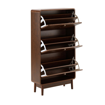 DUS-CC2-06648 Grade-B Dusk Marnie Walnut Shoe Storage Unit RRP £189.00