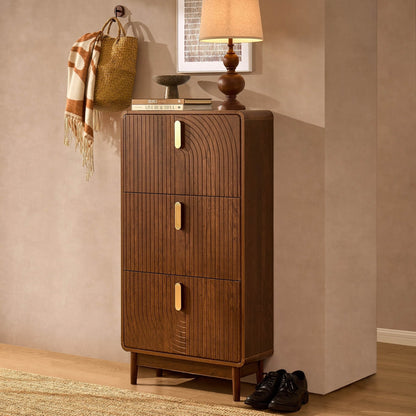 DUS-CC2-06648 Grade-B Dusk Marnie Walnut Shoe Storage Unit RRP £189.00