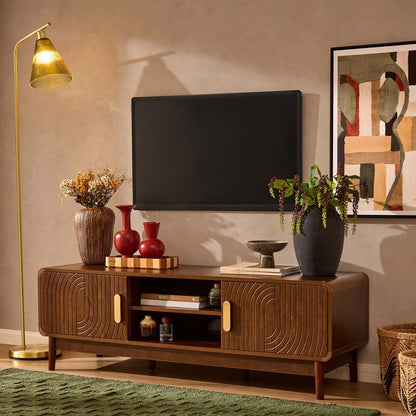 DUS-CC2-05460 Grade-B Dusk Marnie Tv Unit for TVs up to 60" - Walnut RRP £170.00