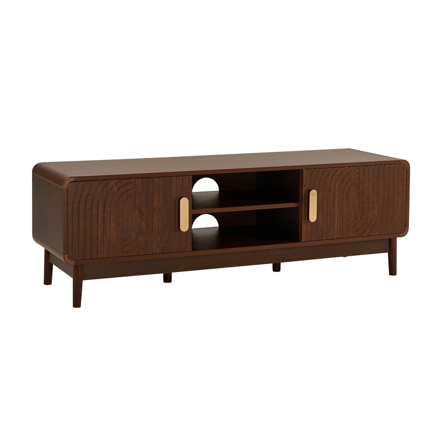 DUS-CC2-05460 Grade-B Dusk Marnie Tv Unit for TVs up to 60" - Walnut RRP £170.00