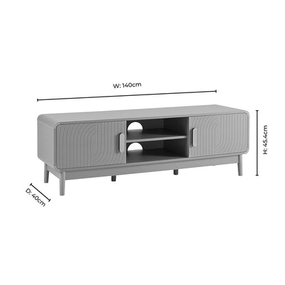 DUS-CC2-05453 Grade-B Dusk Marnie Tv Unit for TVs up to 60"- Taupe RRP £179.00