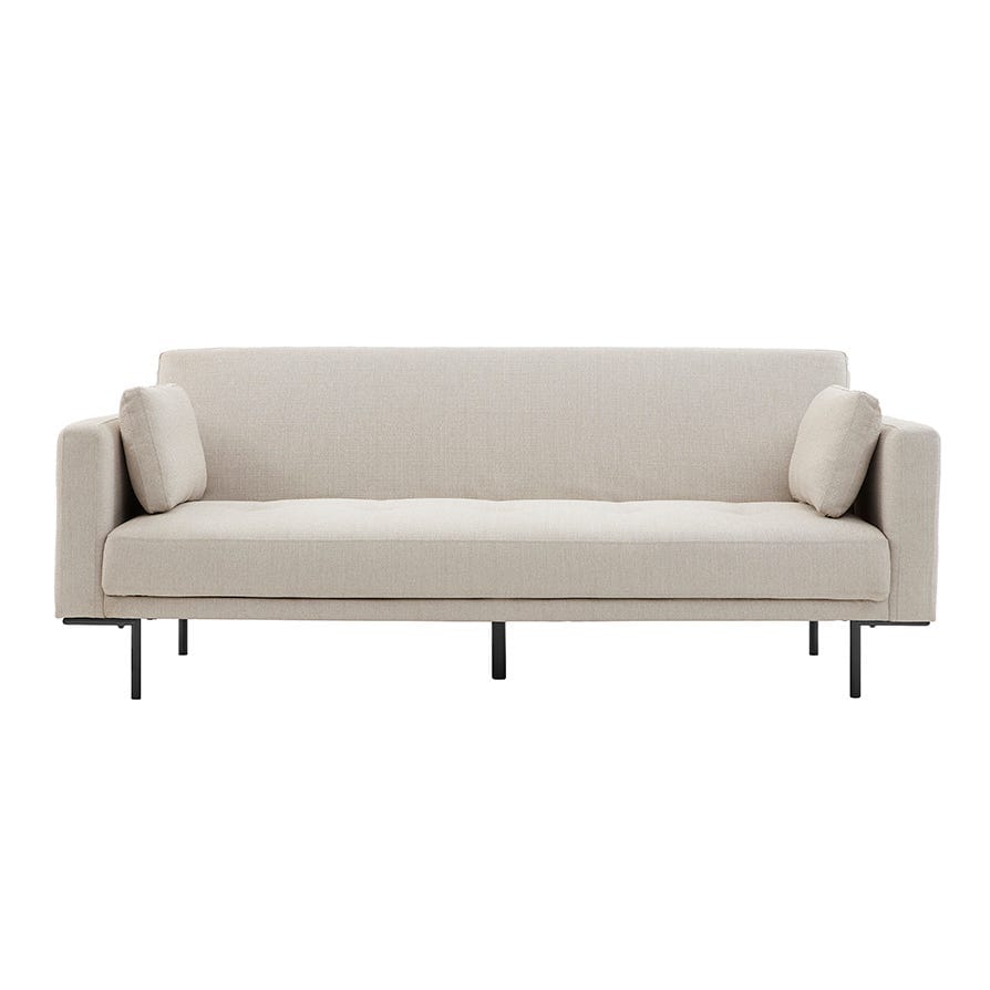 Dusk Hudson Grade B Stone Grey Linen Look Click Clack Sofa Bed RRP £339