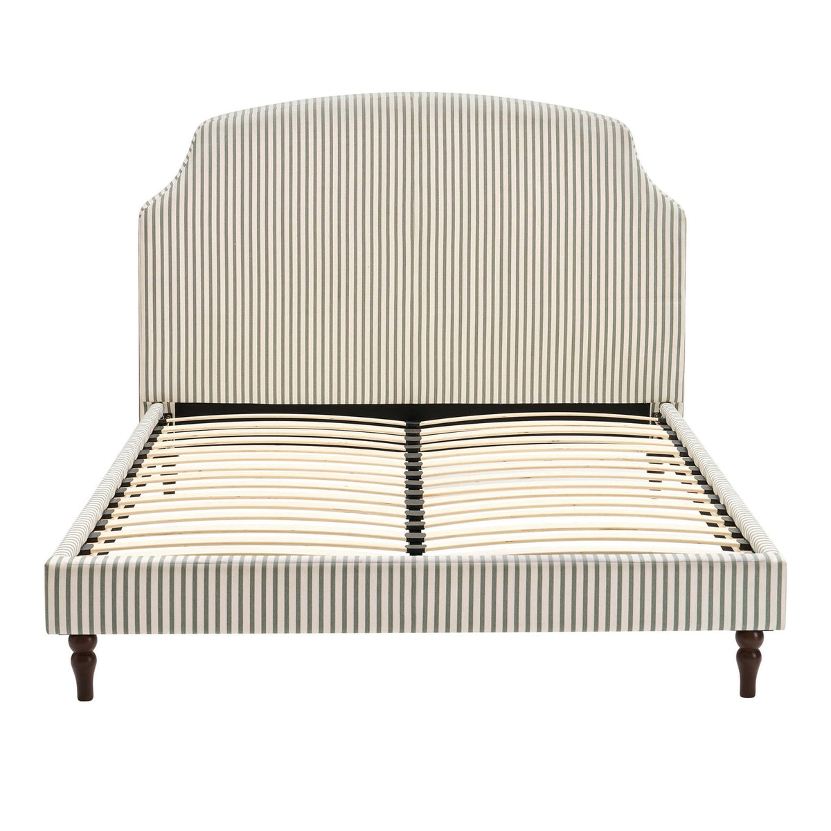 Dusk Surrey Grade B Sage Stripe Linen Look King Size Bed Frame RRP £329