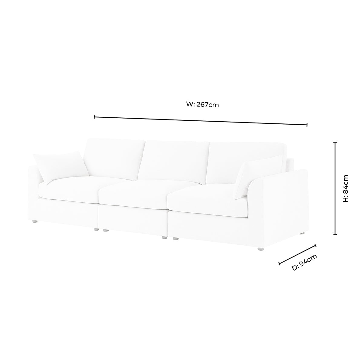 Dusk Miami Grade B Chenille Navy 3 Seater Sofa RRP £749
