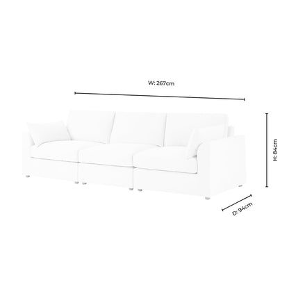 Dusk Miami Grade B Chenille Navy 3 Seater Sofa RRP £749