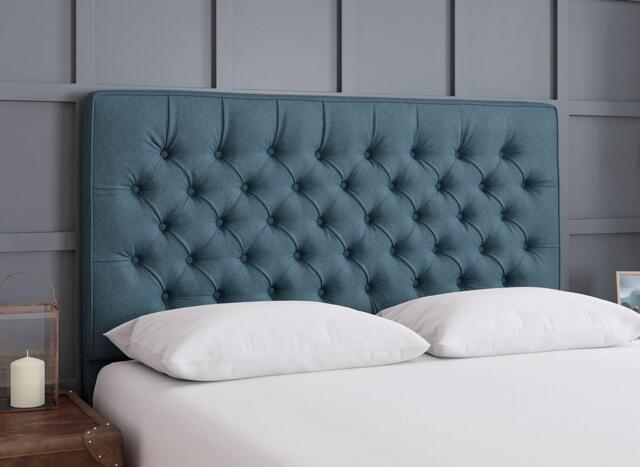 Dreams Grade B Bracken Halley Cornflower Blue King Size Strutted Headboard RRP £549