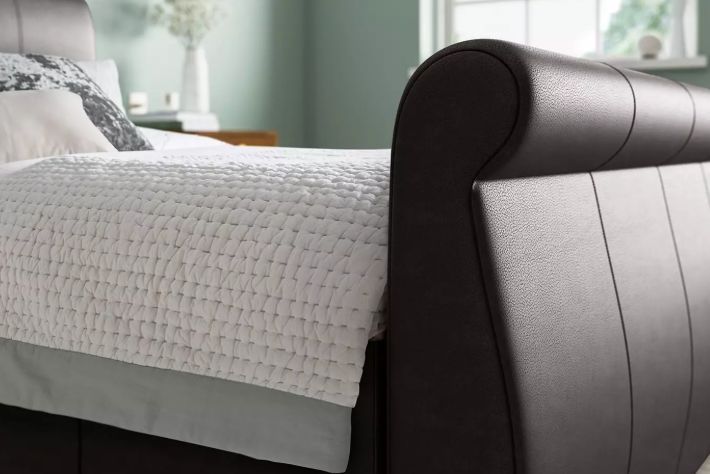 Dreams Lucia Brown Grade B Faux Leather Small Double Sleepmotion Bed Frame RRP £1298