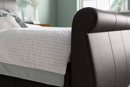 Dreams Lucia Brown Grade B Faux Leather Small Double Sleepmotion Bed Frame RRP £1298