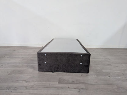 Modern Grade B Slate Velvet Single 2 Drawer Storage Divan Bed Base RRP £450