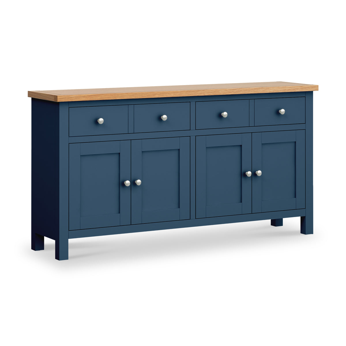 ROS-OUT-00048 Grade-C0 Roseland Furniture Farrow Navy Extra Large Sideboard RRP £399.95