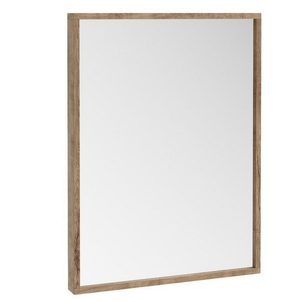 Scudo Grade A Ambience Rustic Oak 800x600mm Wall Mounted Bathroom Mirror RRP £216