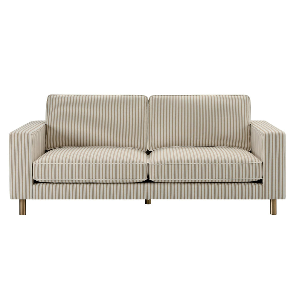 Dusk Soho Grade B, Sand Stripe 3 Seater Sofa RRP £569