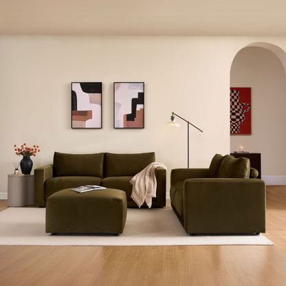Dusk Grade B Chicago Rich Green Velvet 3 Seater Sofa RRP £569
