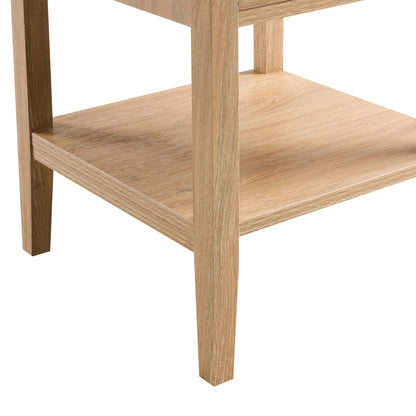 DUS-CC2-02463 Grade-B Dusk Nell 1 Drawer Nightstand - Light Wood RRP £79.00