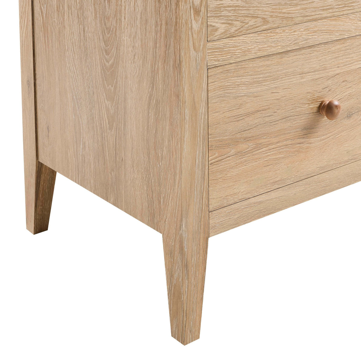 DUS-CC2-06066 Grade-B Dusk Nell 2 Drawer Bedside Table - Light Wood RRP £89.00