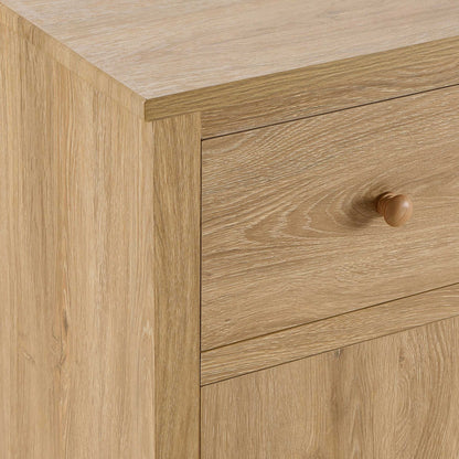 DUS-CC2-06657 Grade-B Dusk Nell 3 Door Sideboard with Drawers - Light Wood RRP £186.00
