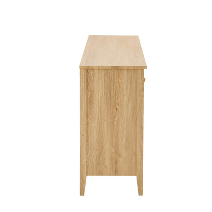 DUS-CC2-06657 Grade-B Dusk Nell 3 Door Sideboard with Drawers - Light Wood RRP £186.00