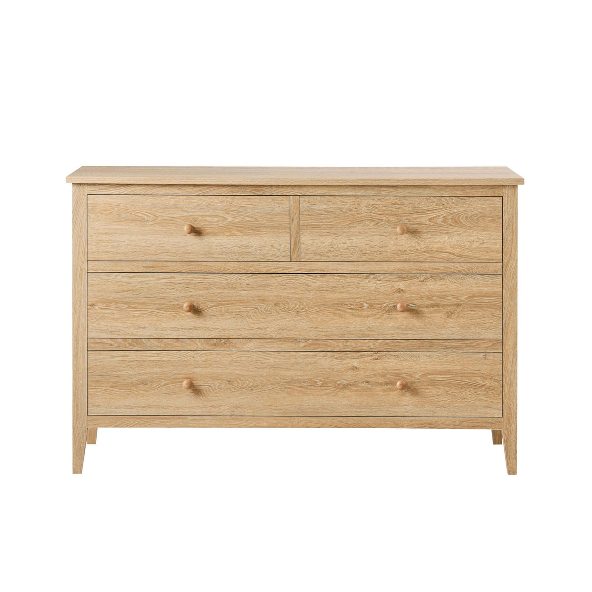 DUS-CC2-08516 Grade-B Dusk Nell 4 Drawer Chest - Light Wood RRP £209.00