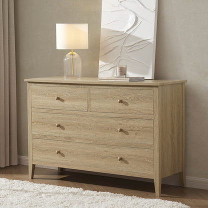 DUS-CC2-08516 Grade-B Dusk Nell 4 Drawer Chest - Light Wood RRP £209.00