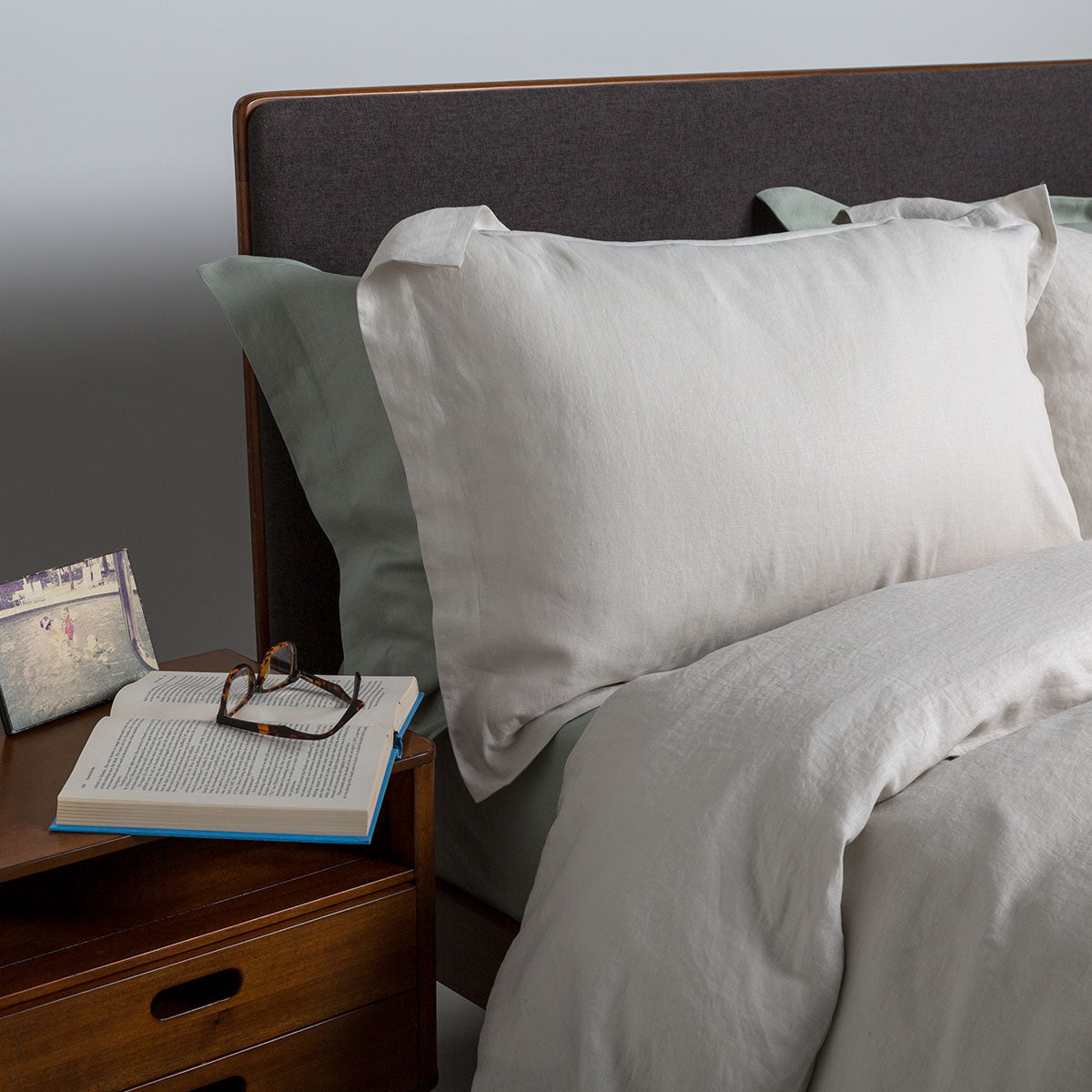 SOA-DIR-02232 Grade-C0 Soak & Sleep 100% Pure French Linen - 2x Superking Oxford Pillowcases - Natural RRP £42