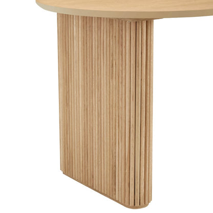 Dusk Grade B Hattie Natural Panel Oval 4-6 Seater Dining Table RRP £429