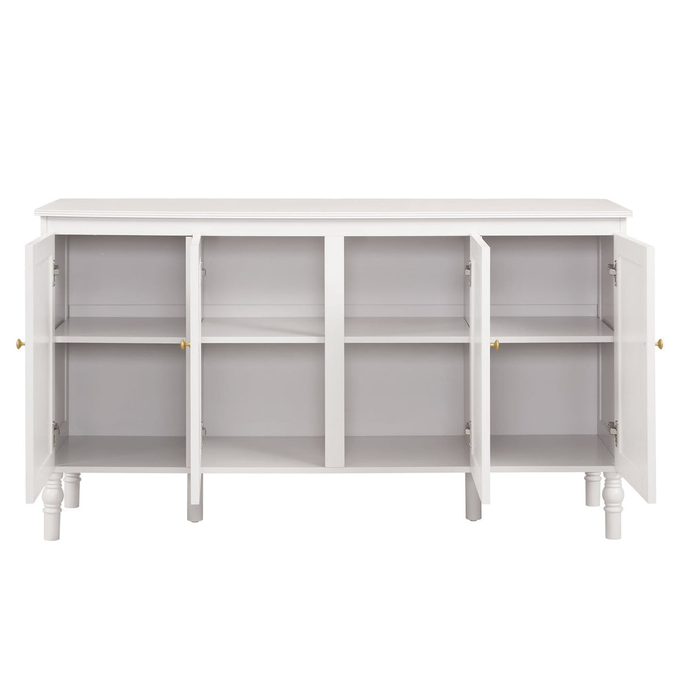 Dusk Ruby Grade B Washed Stone Grey 4 Door Sideboard RRP £289