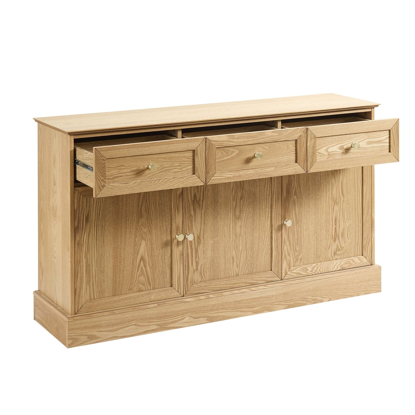 Dusk Grade B Ruby Light Wood 3 Door Sideboard with Drawers RRP £289