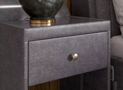 DRE-FUR-00332 Grade-C0 Dreams Yokohama Velvet-Finish USB Charging Bedside RRP £279.00