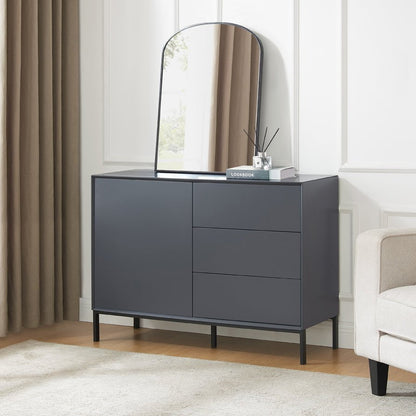 DUS-CC2-00511 Grade-B Dusk Nova Small Sideboard with Drawers - Charcoal RRP £189.00