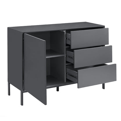 DUS-CC2-00511 Grade-B Dusk Nova Small Sideboard with Drawers - Charcoal RRP £189.00