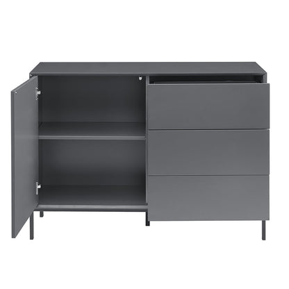 DUS-CC2-00511 Grade-B Dusk Nova Small Sideboard with Drawers - Charcoal RRP £189.00