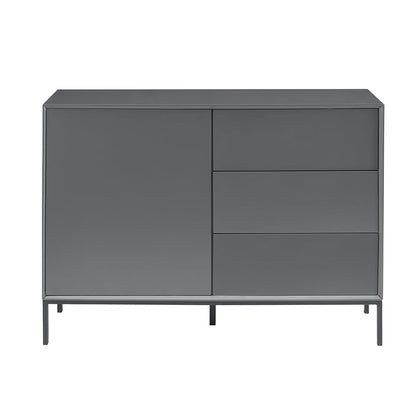 DUS-CC2-00511 Grade-B Dusk Nova Small Sideboard with Drawers - Charcoal RRP £189.00