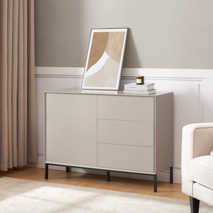 DUS-CC2-04089 Grade-B Dusk Nova Small Sideboard with Drawers - Taupe RRP £142.00
