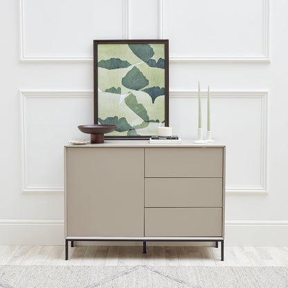 DUS-CC2-04089 Grade-B Dusk Nova Small Sideboard with Drawers - Taupe RRP £142.00
