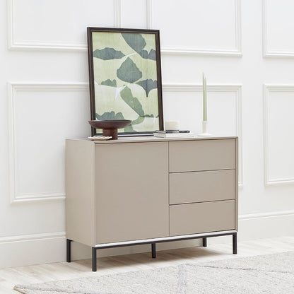 DUS-CC2-04089 Grade-B Dusk Nova Small Sideboard with Drawers - Taupe RRP £142.00