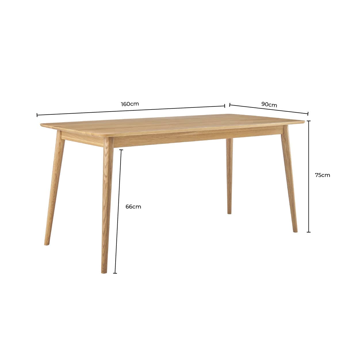 Dusk Heidi Grade B Natural Solid Oak 4-6 Seater Dining Table RRP £399
