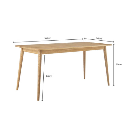 Dusk Heidi Grade B Natural Solid Oak 4-6 Seater Dining Table RRP £399