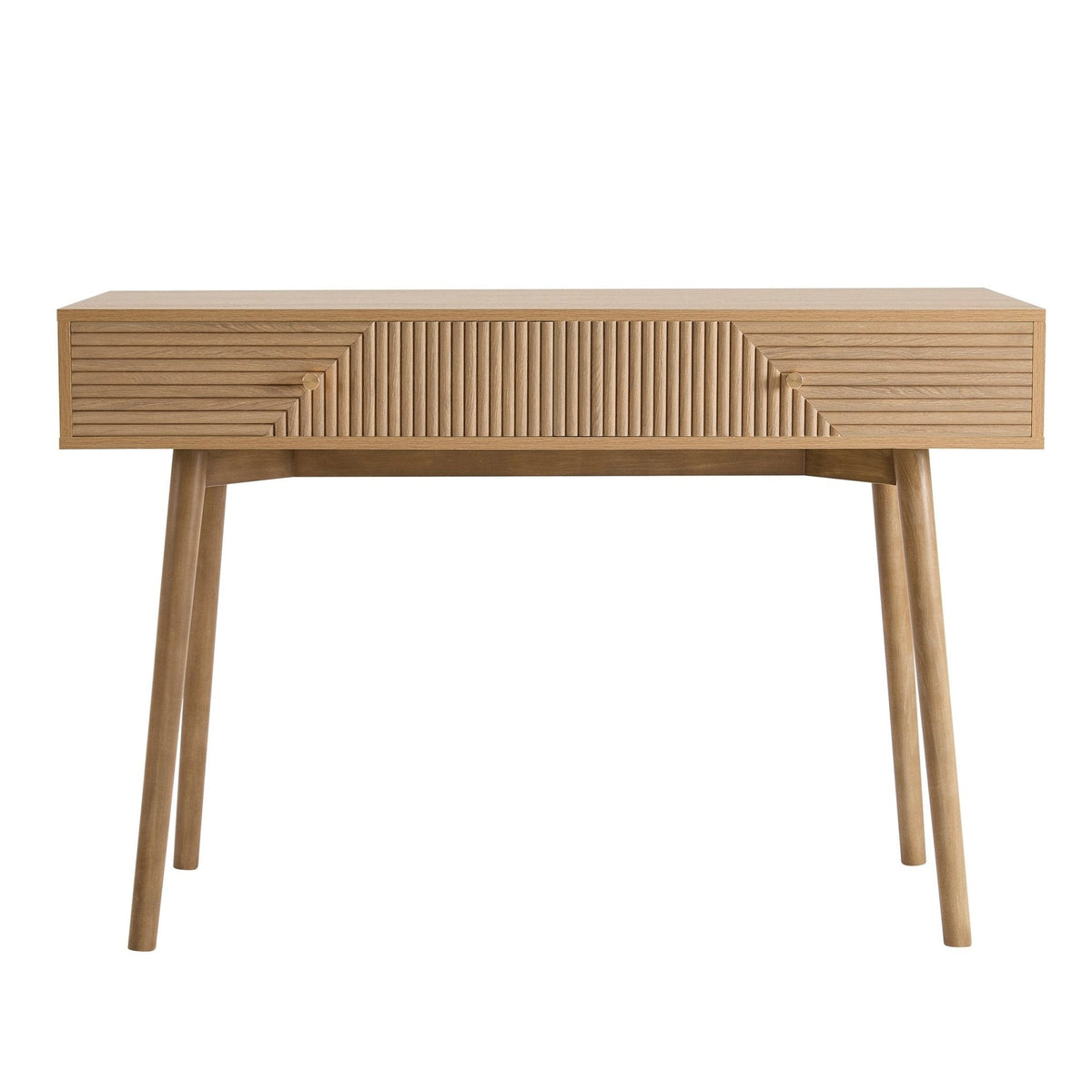 DUS-CC2-08028 Grade-B Dusk Dora Dressing Table Console - Light Wood RRP £159.00
