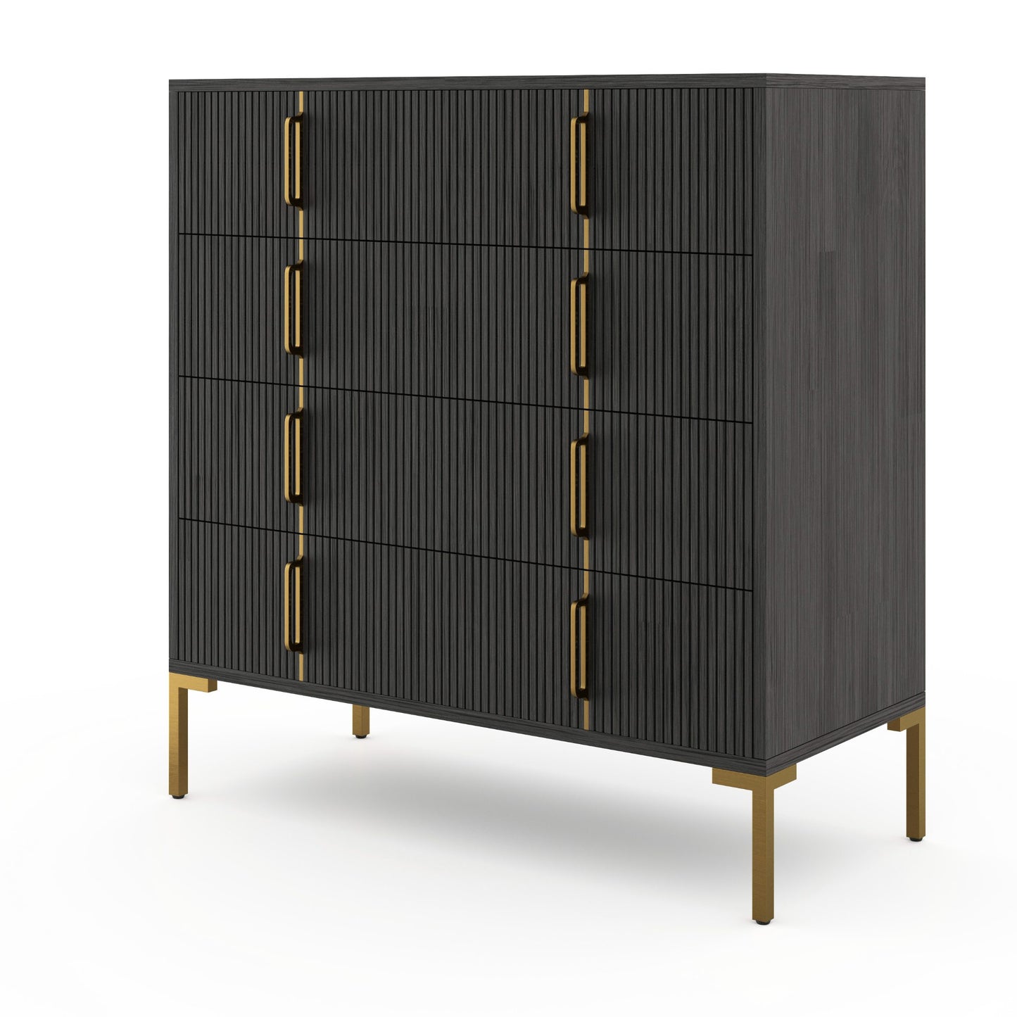 Dreams Camber Grade B Charcoal Grey Acacia 5 Drawer Tallboy Chest of Drawers RRP £999