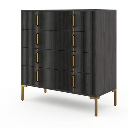 Dreams Camber Grade B Charcoal Grey Acacia 5 Drawer Tallboy Chest of Drawers RRP £999