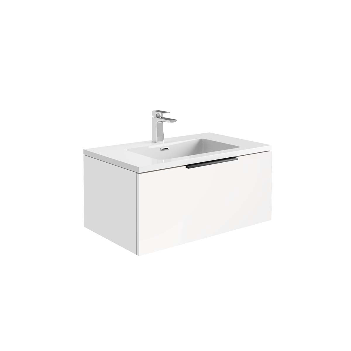 Scudo Grade A Ambience Matt White 600mm LED Wall-Hung Vanity Unit RRP £551