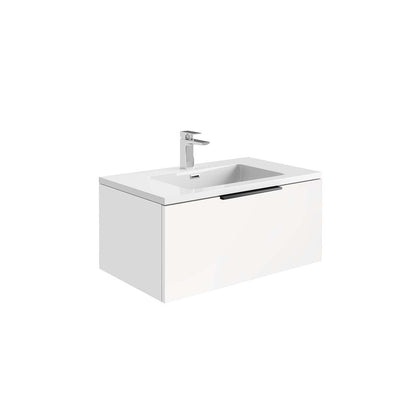 Scudo Grade A Ambience Matt White 600mm LED Wall-Hung Vanity Unit RRP £551