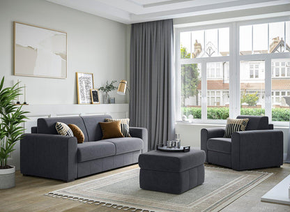 Dreams Verona Grade B Grey Soft Touch Fabric Armchair RRP £549