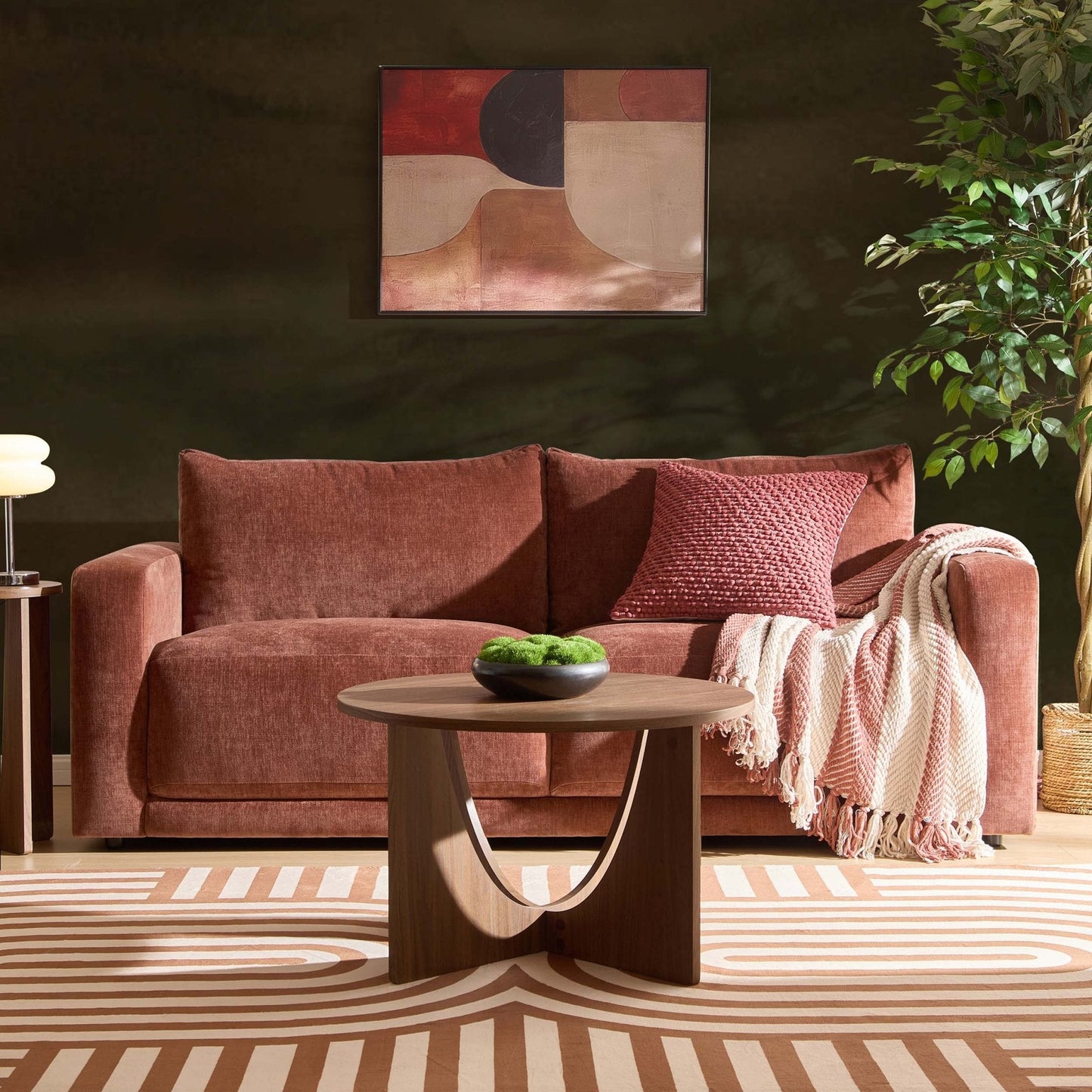 Dusk Grade B Chicago Chenille Dark Rust 3 Seater Sofa RRP £512