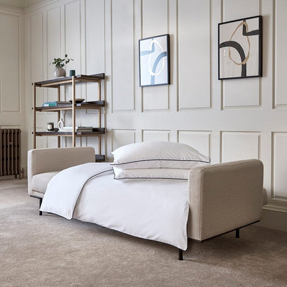 Dusk Hudson Grade B Stone Grey Linen Look Click Clack Sofa Bed RRP £339