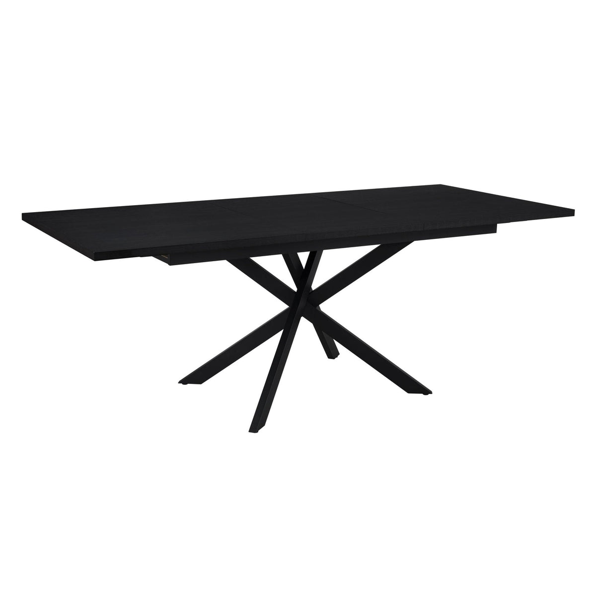 Dusk Brooke Grade B Black Rectangle Extendable 6-10 Seat Dining Table RRP £299